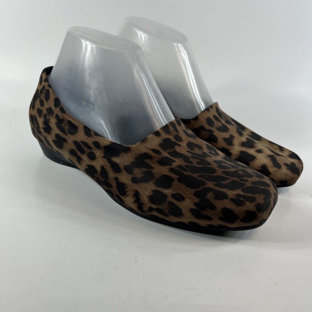 Vionic Orthaheel Women’s Shoes Size 7 Wide Leopard Print Wedge